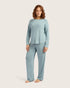 GoodNight Sleep Raglan Top Mineral Blue L-BOODY Organic Bamboo Wear-Matakana Pharmacy